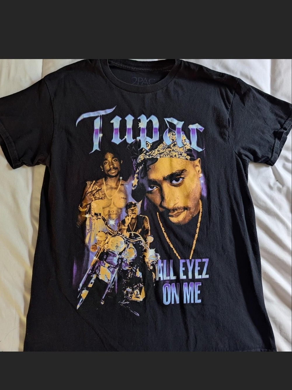 Vintage Tupac All Eyez On Me Graphic Tee - Black